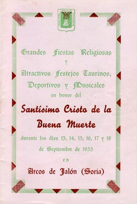 Fiestas patronales en honor al Cristo de la Buena Muerte 1955 Arcos de Jalón